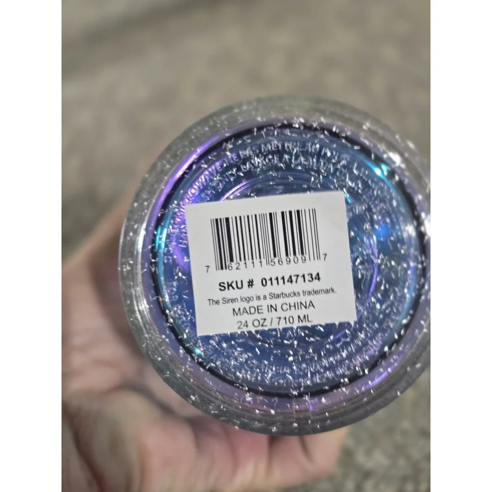 Starbucks Holographic Glitter Tumbler with Disco Lid 24oz